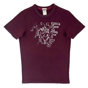 Abercrombie & Fitch Vintage Maroon Moose Graphic Tee